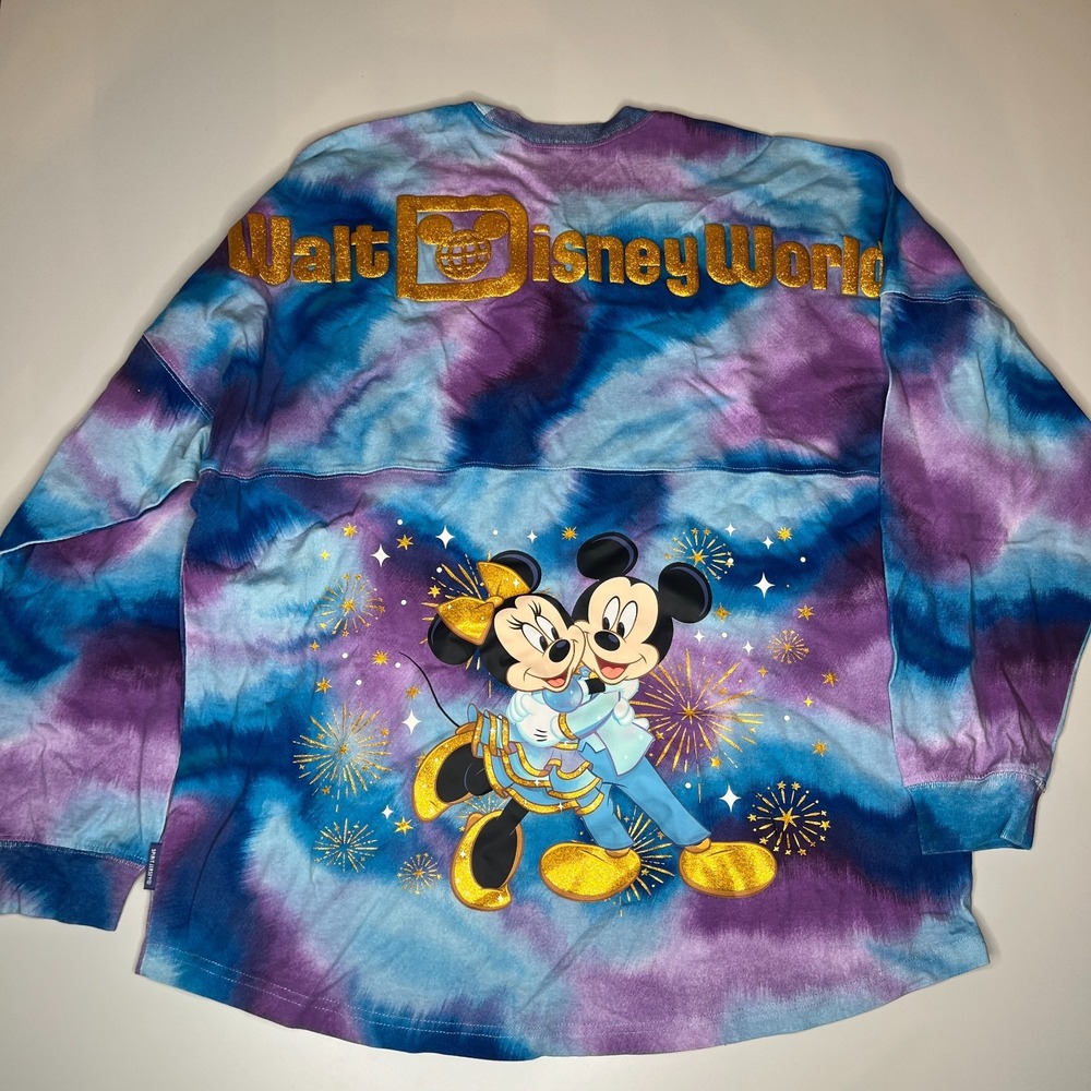 Walt Disney World 50th Anniversary Spirit Jersey Tie Dye Mickey & Minnie Men's L